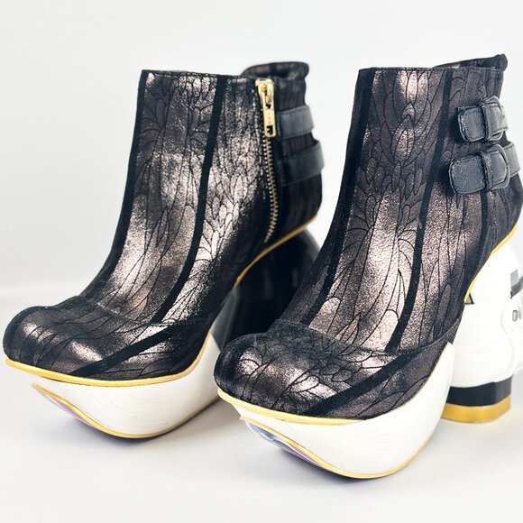 Irregular Choice Star Wars Darth Vader Stormtrooper Heel Boots Size 38 Rare - Picture 6 of 10